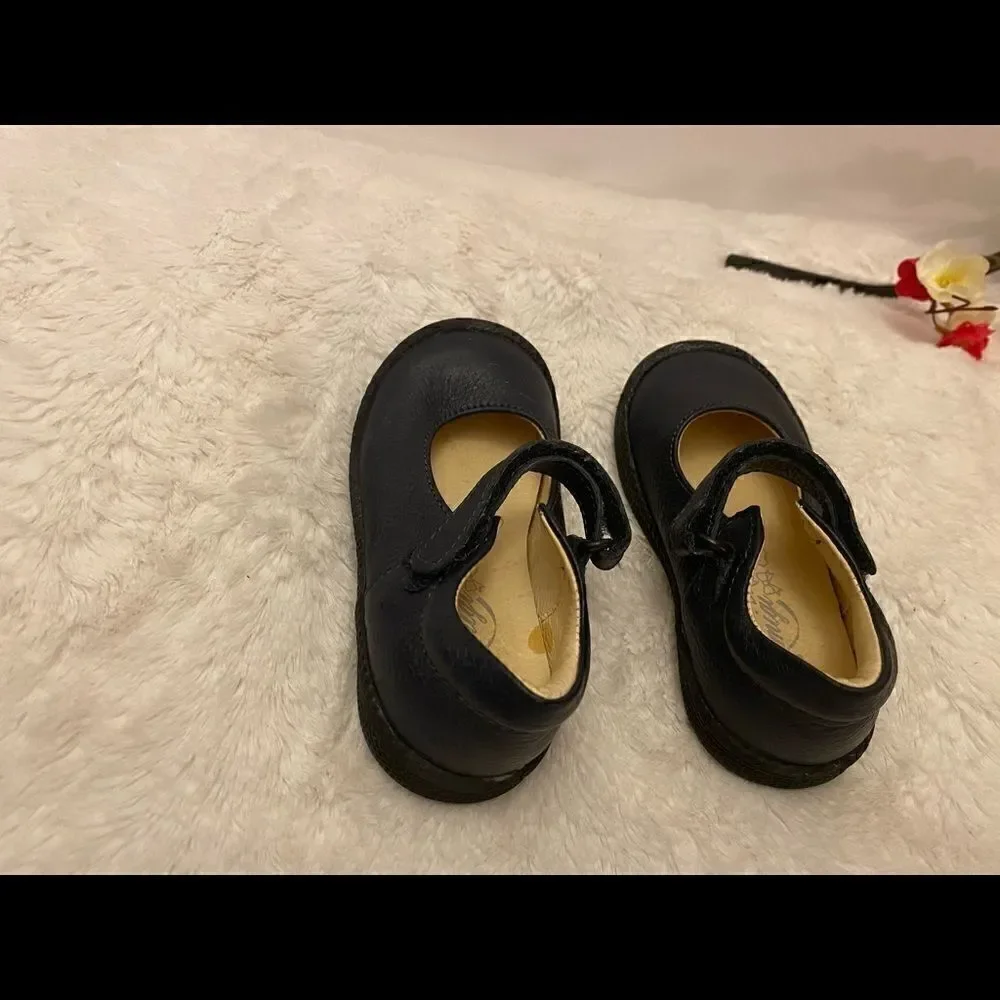 Primigi leather Mary Janes navy Blue shoes 5.5